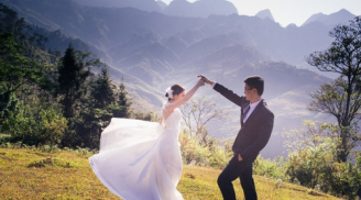 'Choáng' với bộ ảnh cưới đẹp như mơ trên đỉnh Mã Pí Lèng của cặp đôi 9X
