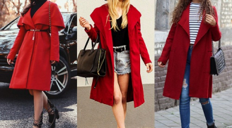 10 mẫu áo khoác đỏ phong cách đẹp nhất dịp cuối năm 2016