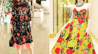 Choáng với phong cách thời trang yêu hoa lá toàn hàng hiệu của Hà Hồ