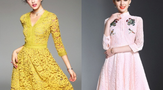 Những mẫu váy ren thanh lịch 'ăn gian tuổi' cho quý cô công sở U40