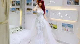Cận cảnh chiếc váy cưới 'đặc biệt' đính 8000 viên pha lê của Khởi My
