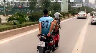 Clip: Truy tìm người lái xe máy bằng chân trên đường buýt nhanh BRT