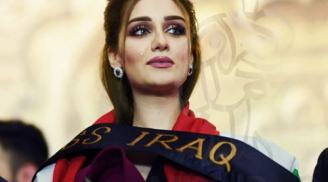 Nhan sắc người đẹp đăng quang Hoa hậu Iraq mắt ngấn lệ