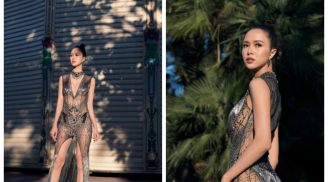 Vũ Ngọc Anh diện váy xuyên thấu lộ đường cong cơ thể trong ngày bế mạc Cannes