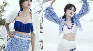 Á hậu Thanh Thanh Tú 'lột xác' với bikini cách điệu, style môi dày gợi cảm