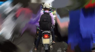 Văn hóa lái xe trời mưa: Nam thanh niên tăng ga phóng ẩu qua vũng nước khiến dân mạng bức xúc