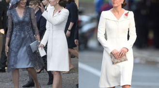 Công nương Kate diện váy cũ vẫn đẹp rạng ngời bên cạnh Hoàng hậu Bỉ