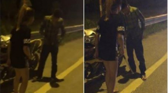 Dân mạng ngán ngẩm cảnh cô gái cầm roi dọa đánh, bắt người yêu cởi quần xin lỗi ngay giữa đường