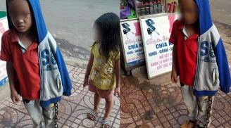 Bức xúc cảnh bé trai 10 tuổi bị bố mẹ xích tay chân lang thang giữa chợ