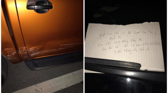 Những 'mảnh giấy dũng cảm' khiến chủ xe chẳng hề nổi giận dù xót chiếc ô tô bị xước xát, móp méo