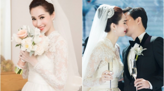 Cận cảnh chiếc váy cưới 'đẹp như mơ' được thực hiện suốt 1 tháng của Hoa hậu Đặng Thu Thảo