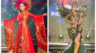 Cận cảnh bộ trang phục dân tộc của Hoa hậu Indonesia đánh bại trang phục 30 kg của Huyền My