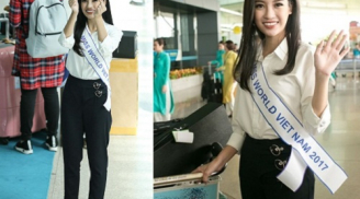 Phong cách thời trang giản dị đến không ngờ của Hoa hậu Mỹ Linh khi sang Trung Quốc thi Hoa hậu Thế giới