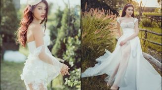 Chế Nguyễn Quỳnh Châu bất ngờ diện váy cưới lộng lẫy gợi cảm