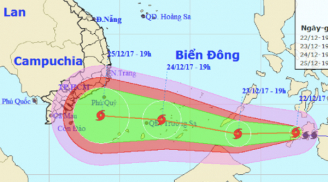 Dự báo thời tiết mới nhất ngày 23/12/2017: Bão Tembin có thể giật cấp 14, biển Đông hứng bão kỷ lục
