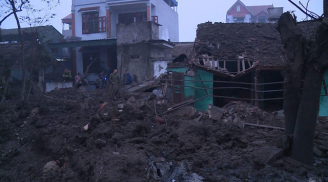 Hiện trường thảm khốc vụ nổ cơ sở thu mua phế ở Bắc Ninh khiến 2 cháu bé t.ử v.ong