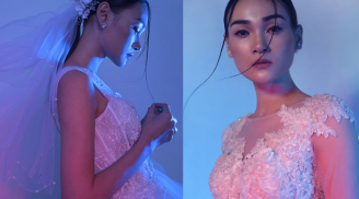 Trở về từ sàn diễn quốc tế, Thuỳ Trang khoe vẻ quyến rũ với đầm dạ hội trắng tinh khôi