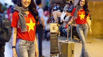 Trở về tại Hoa hậu Liên lục địa, Tường Linh diện áo cờ Tổ Quốc
