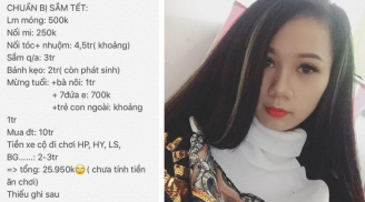 'Than thở' vì tốn 26 triệu đồng cho Tết, cô gái bị hội chị em 'ném đá' vì những khoản tiêu hoang