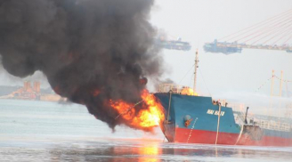 Thông tin chính thức vụ cháy tàu chở xăng dầu ở Hải Phòng