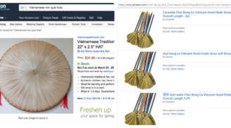 Sau lá chuối, nón lá... thì chổi chít của Việt Nam được rao bán trên Amazon với giá khủng