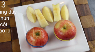 Mẹo đơn giản giữ cho táo đã cắt không bị thâm