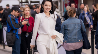 Nhã Phương cá tính với trang phục trắng toàn tập khi xuất hiện tại LHP Cannes 2018