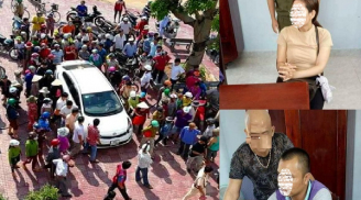 Bình Định: Cặp đôi tình nghi bắt cóc trẻ em quỳ lạy khi bị người dân vây quanh