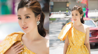 Đỗ Mỹ Linh xuất hiện lộng lẫy, kiêu sa với chiếc váy 'rồng vàng' tại vòng sơ khảo Hoa hậu Việt Nam 2018