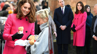 3 lần mang thai Công nương Kate Middleton đều diện lại chiếc áo hồng rực rỡ