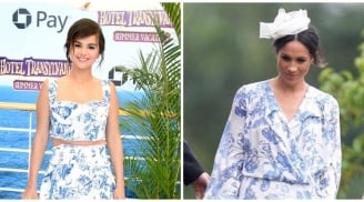 Cùng diện trang phục họa tiết 'drap trải giường', Selena Gomez và Công nương Meghan Markle ai mới thật sự đẳng cấp?