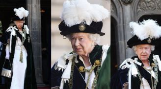 Nữ hoàng Anh gây bất ngờ khi diện trang phục màu sắc đen trắng trong sự kiện mới đây