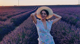 Hoa hậu Chuyển giới Hương Giang đẹp dịu dàng giữa cánh đồng lavender lãng mạn
