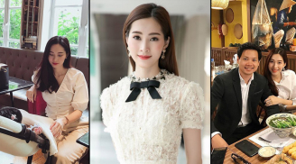 Hoa hậu Đặng Thu Thảo ăn mặc kín cổng cao tường, trung thành với sắc trắng giản dị từ lúc lấy chồng sinh con