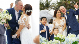 Không thể rời mắt trước loạt ảnh lãng mạn trong đám cưới của Lý Thanh Thảo và chồng Tây trên bãi biển