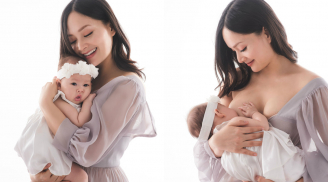 Ngất ngây trước khoảnh khắc âu yếm của Lan Phương với con gái 4 tháng tuổi