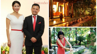 Mãn nhãn với dinh thự 400 tỷ đồng của vợ chồng Hoa hậu Hà Kiều Anh, nhìn khu vườn ai cũng phải ghen tỵ