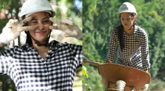 Lộ nhan sắc thật của Hoa hậu Trần Tiểu Vy khi đi đào giếng giúp bà con Bản Nịu