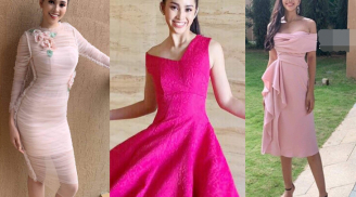 Biết chủ tịch Miss World thích màu hồng Trần Tiểu Vy liền chọn cả vườn hồng mang đi chinh chiến