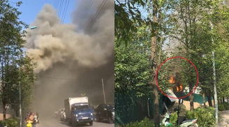 Clip: Cháy lớn ở kho xưởng sản xuất trên đường Tố Hữu, khói bốc cao cuồn cuộn