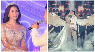 Cận cảnh 2 chiếc váy cưới xuyên thấu cực sexy, quyến rũ của Kim Cương - bà xã Ưng Hoàng Phúc
