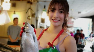 Phụ mẹ bán cá ngoài chợ, cô gái bỗng dưng trở thành 'mỹ nhân bán cá' vì quá xinh đẹp