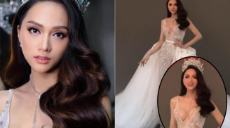 Hoa hậu Hương Giang bất ngờ lộ vòng 1 khác lạ khi diện váy xẻ ngực táo bạo
