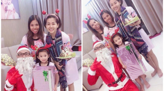 Diễn viên Mai Phương rạng rỡ đón Giáng sinh cùng con gái