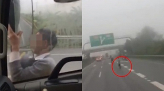 Đang lưu thông trên cao tốc, tài xế xe tải giận 'tím mặt' vì hành động của người đàn ông 'quái gở' này
