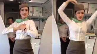 Nữ tiếp viên hàng không múa trên máy bay khiến cộng đồng mạng 'phát sốt' vì vừa xinh đẹp lại còn múa dẻo