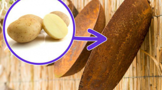 Dùng 1 củ khoai tây theo cách này để KHÔI PHỤC lớp chống dính nhạy gấp 5, biến chảo cũ rỉ thành láng mịn