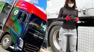Chiêm ngưỡng nữ tài xế xe tải xinh đẹp, nóng bỏng khiến bao chàng 'đổ gục'