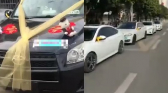 Ly hôn thành công, người đàn ông đem xe hoa ra đường, đốt pháo tưng bừng như đám cưới