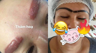 Xăm lông mày đón Tết, khổ chủ 'khóc ròng' vì lông mày như 'cặp đỉa trâu' còn dân mạng thì cười 'chảy nước mắt'
